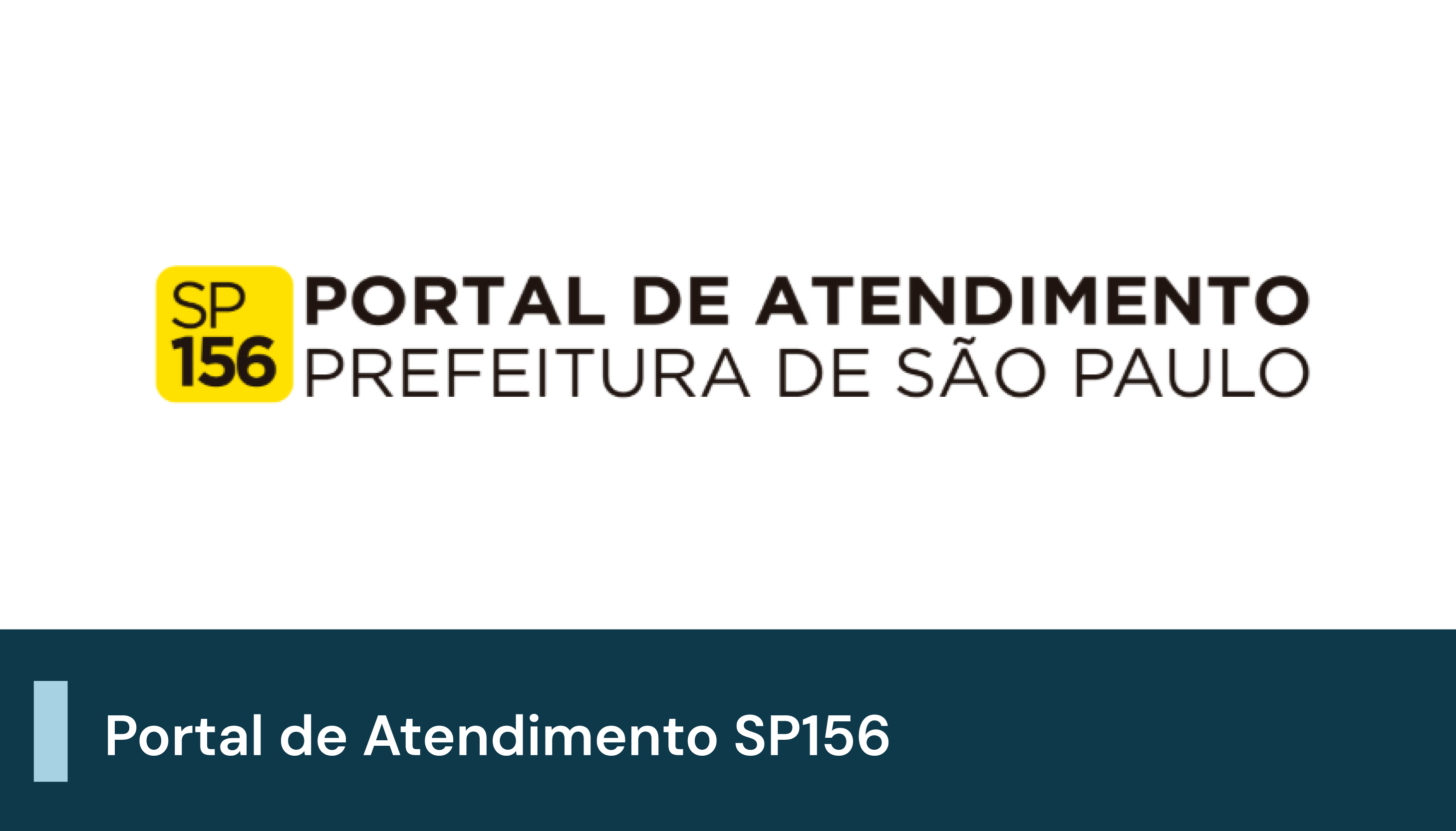 A imagem possui um fundo branco com o logo e textos do Portal SP156. Abaixo, uma faixa com o texto 